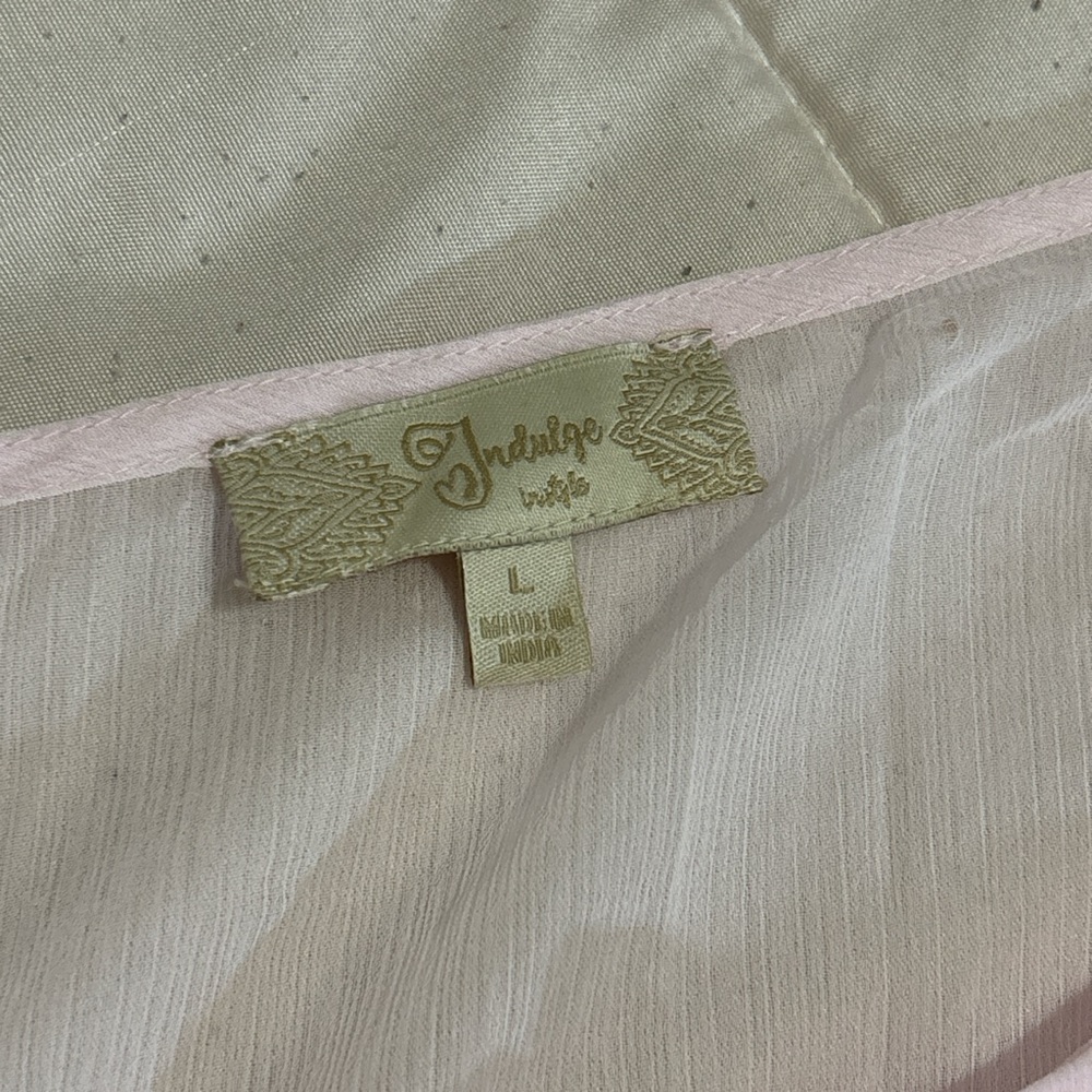 Indigo Light Pink Sheer Ruffle Robe - Picture 5 of 5